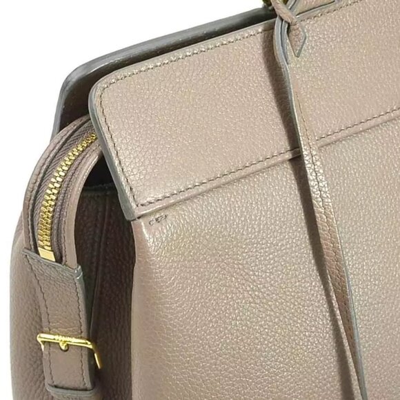 Auth CELINE Handbag Beige Leather - - Picture 8 of 14